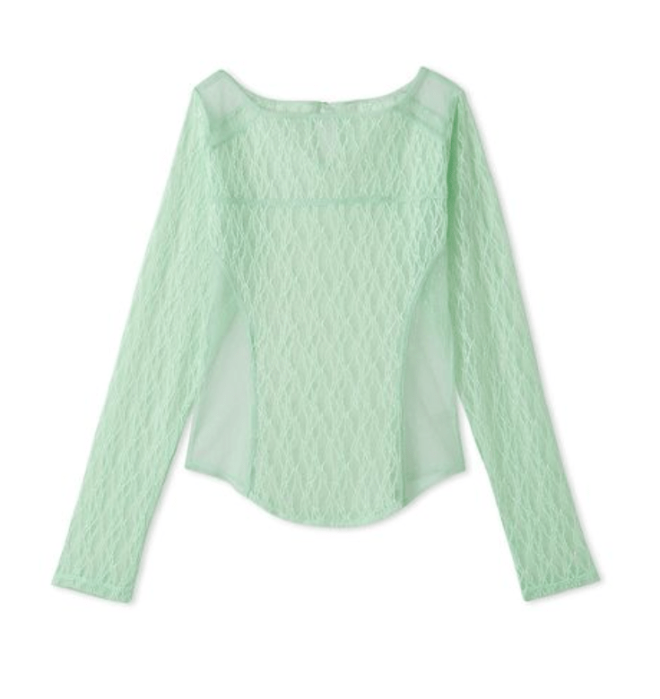 Lily Brown レースカッティングトップス