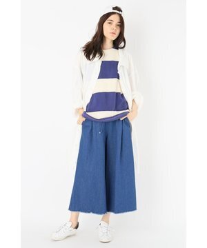 JOURNAL STANDARD 10OZ 綿麻デニム クロップドワイドパンツ