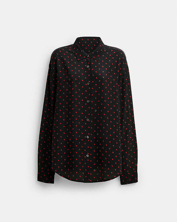 COACH Apple Dot Button Down Shirt