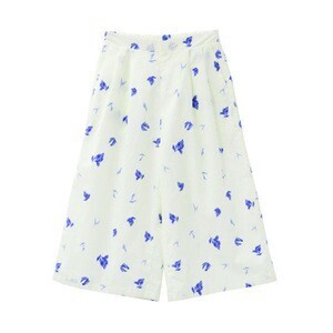 夢展望 オリジナルぼかし花柄プリントフレアパンツ