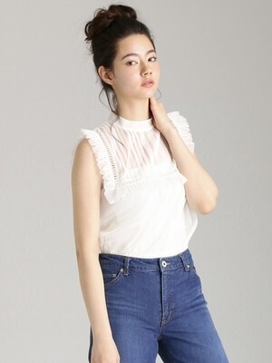 AULA AILA TULLE BLOUSE