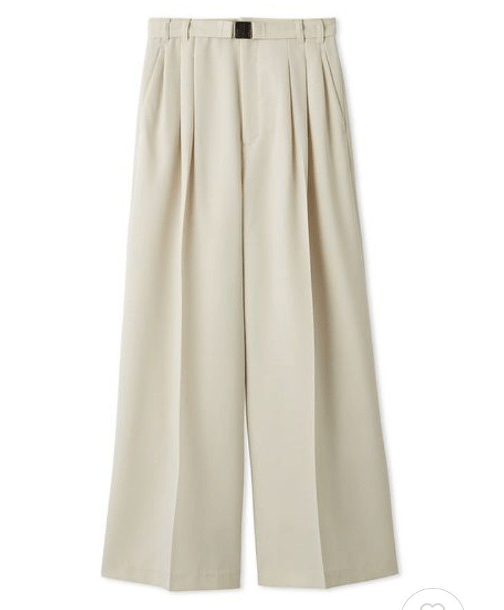 Lily Brown 3タックベルトセットワイドパンツ