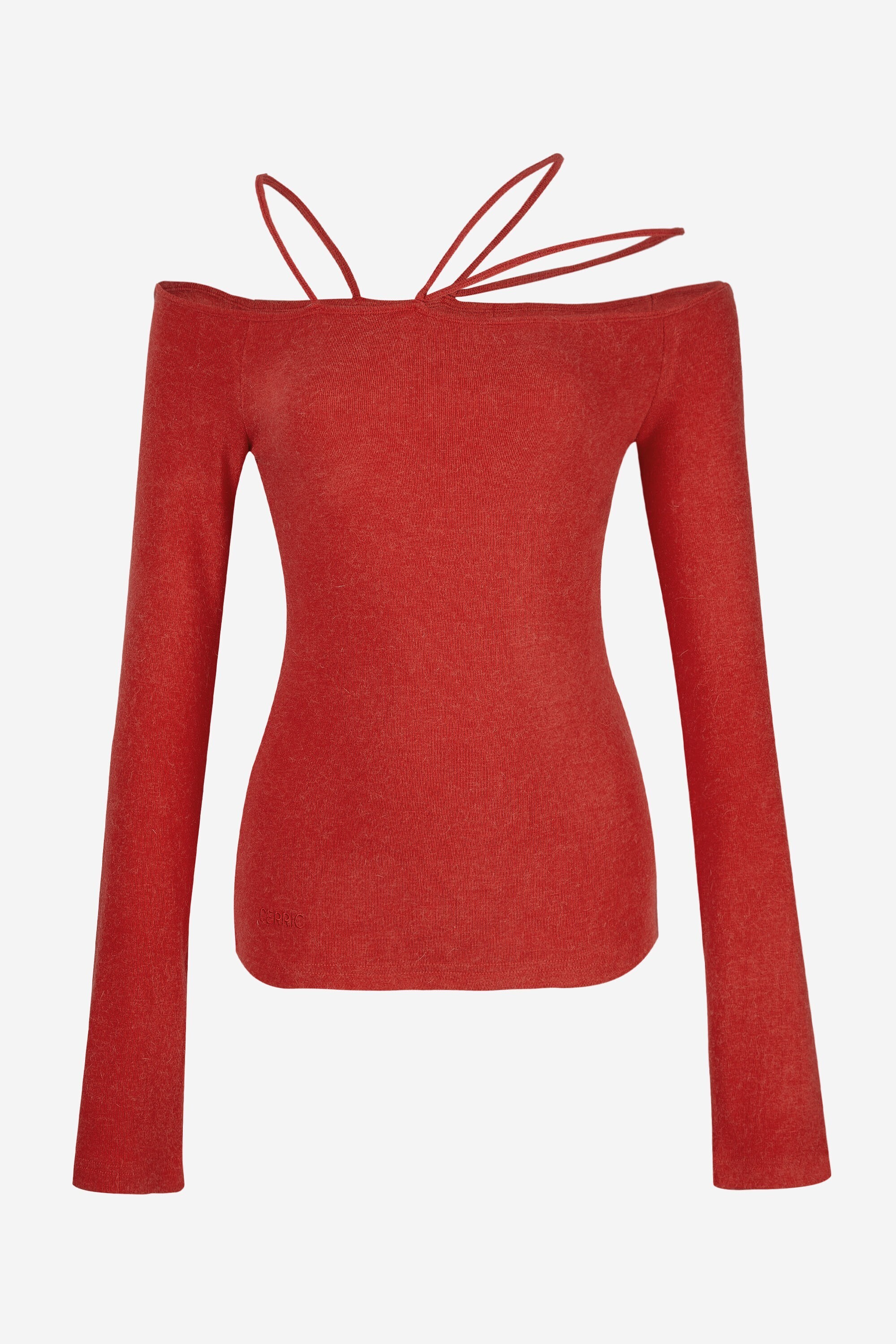 CERRIC OFF SHOULDER TIED UP TOP / RED