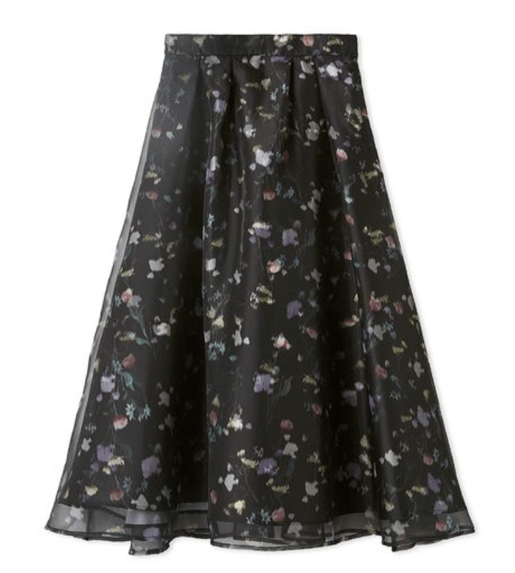 CELFORD レイヤードフラワープリントスカート