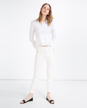 ZARA ミディアムライズスキニーパンツ