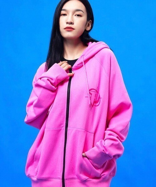 A FEW GOOD KIDS BACK LOGO ZIP UP HOODIE