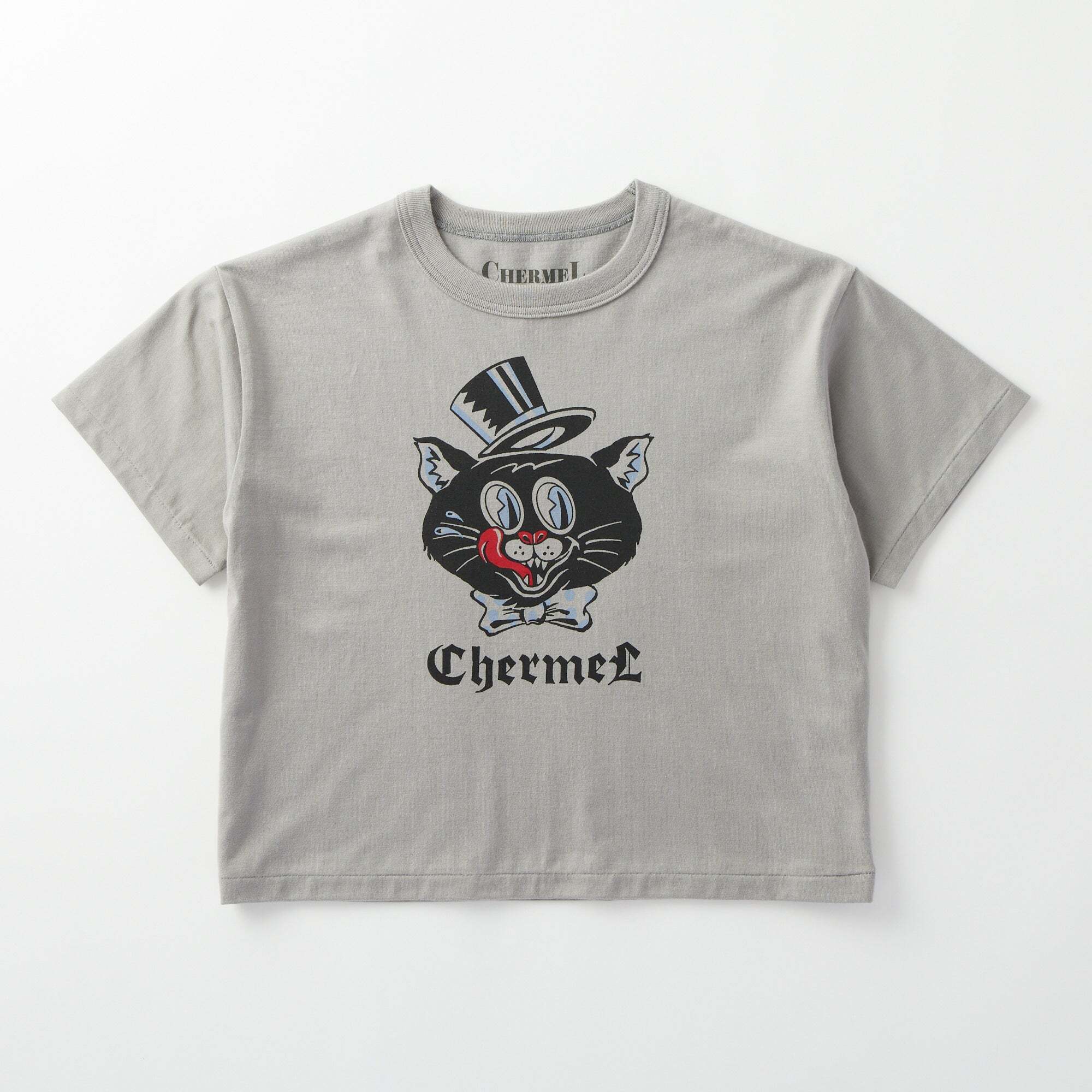 CHERMEL Supima Cotton Wide Tee (BLACK CAT)