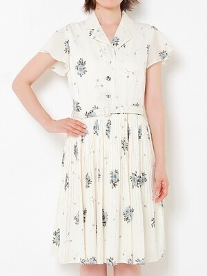PATTERN fiona プリーツシャツフラワーワンピース