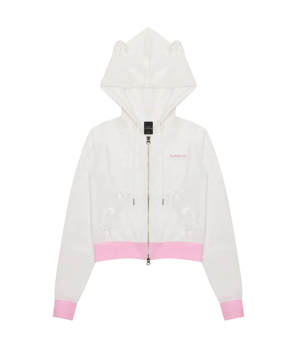 LUV IS TRUE [MARIE] VELVET HOOD ZIPUP