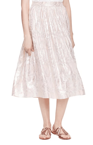 kate spade new york fern clipped chiffon skirt