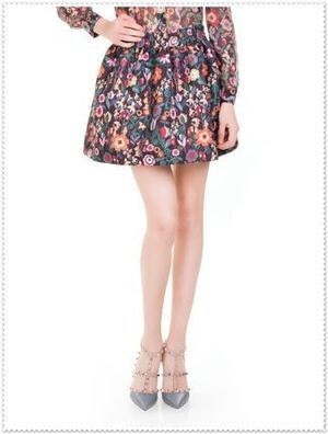 RED VALENTINO 花柄ミニスカート