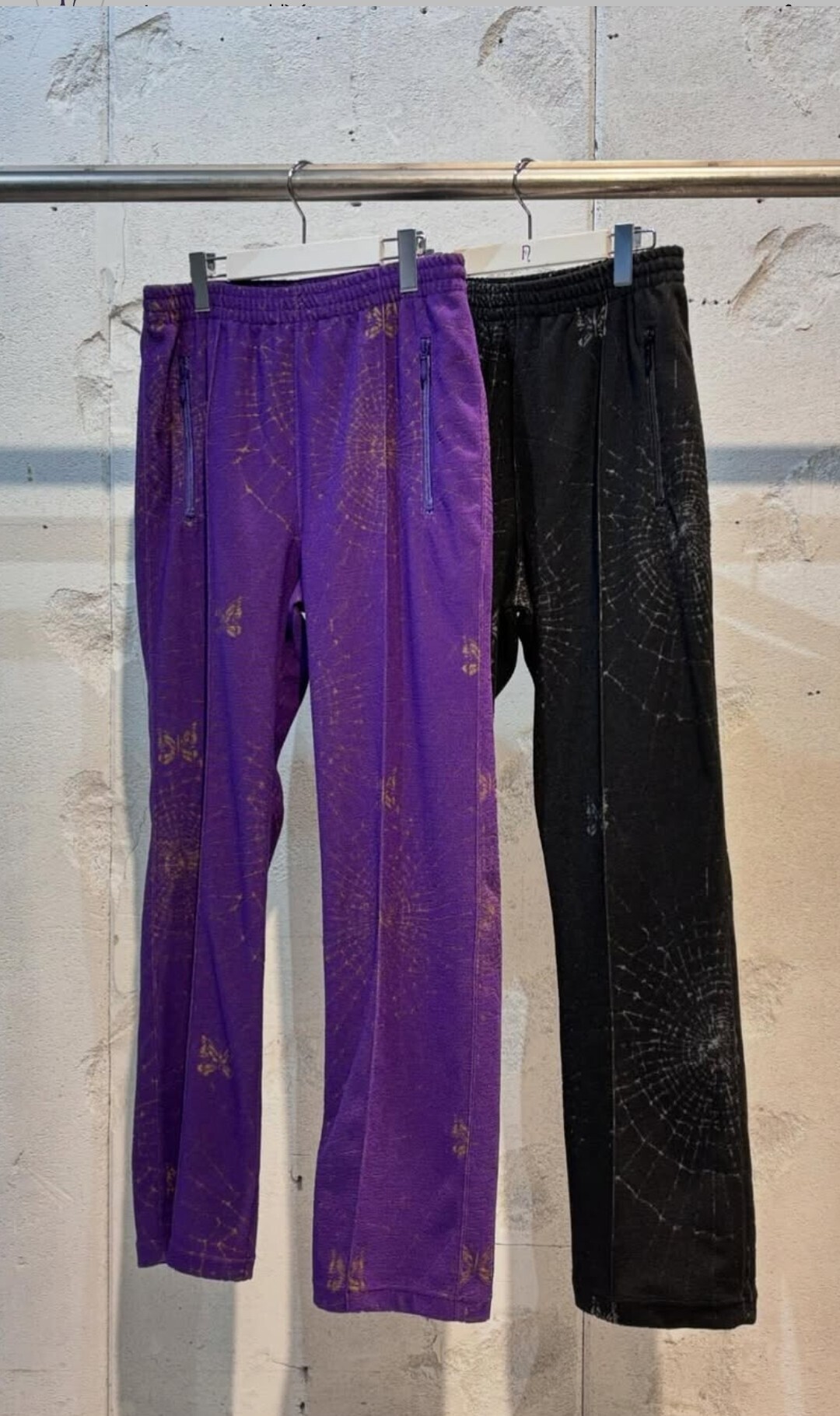 Needles Pile Jacquard Spider Web Track Pants