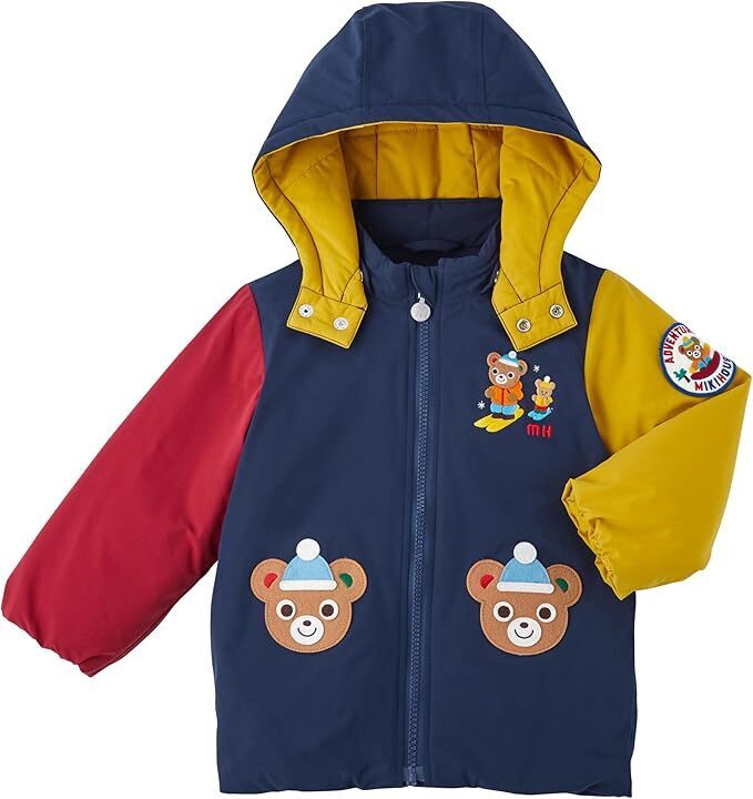 MIKIHOUSE ジャンパー アウター 中綿 防寒 ジップアップ くま