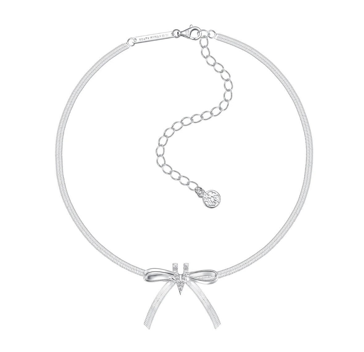 YVMIN Ripple / V Bowknot Ribbon Soft Necklace