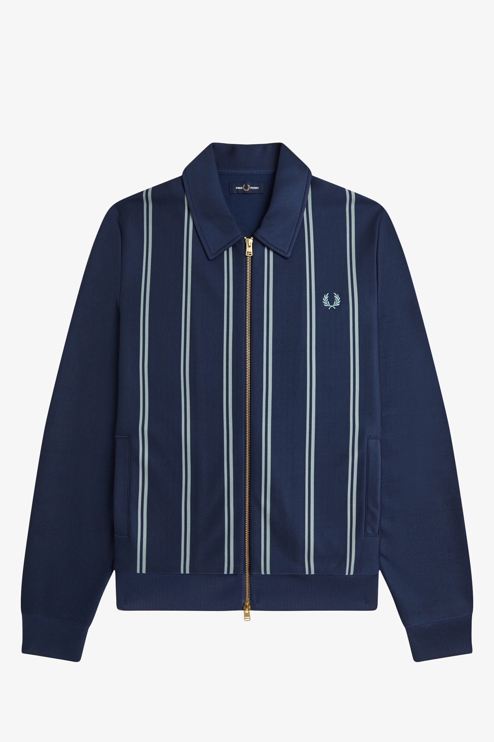 FRED PERRY Striped Collared Track Jacket