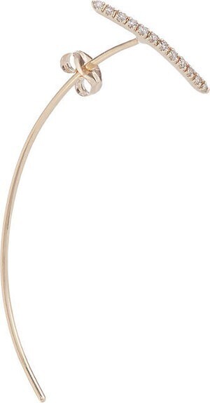 HIROTAKA Pavé Diamond & Gold Short Bar Arrow Earring