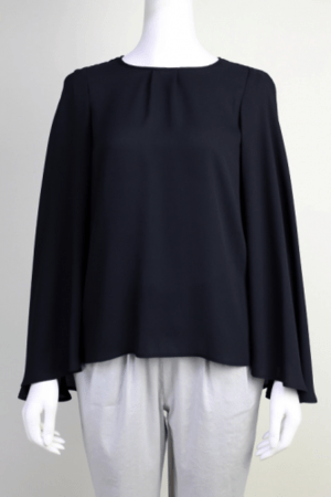 trois 【T61-3121】trois/ケープ風ブラウス