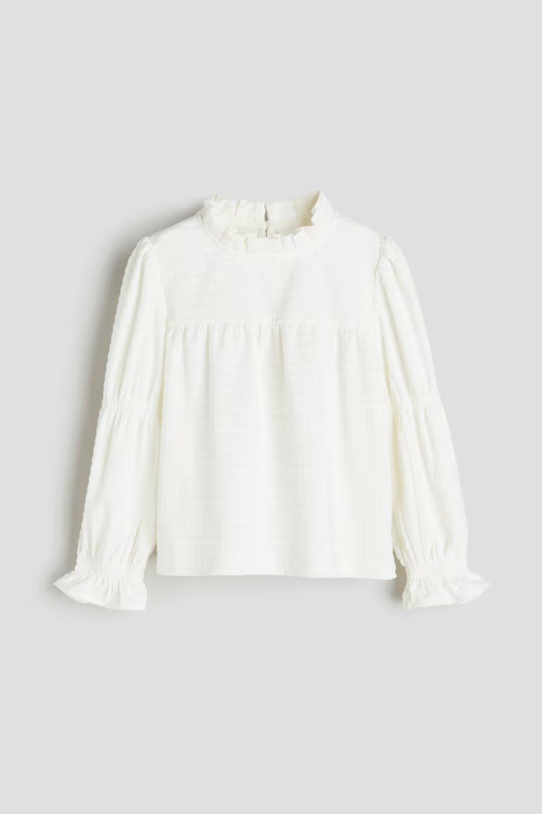 H & M フリルカラーブラウス