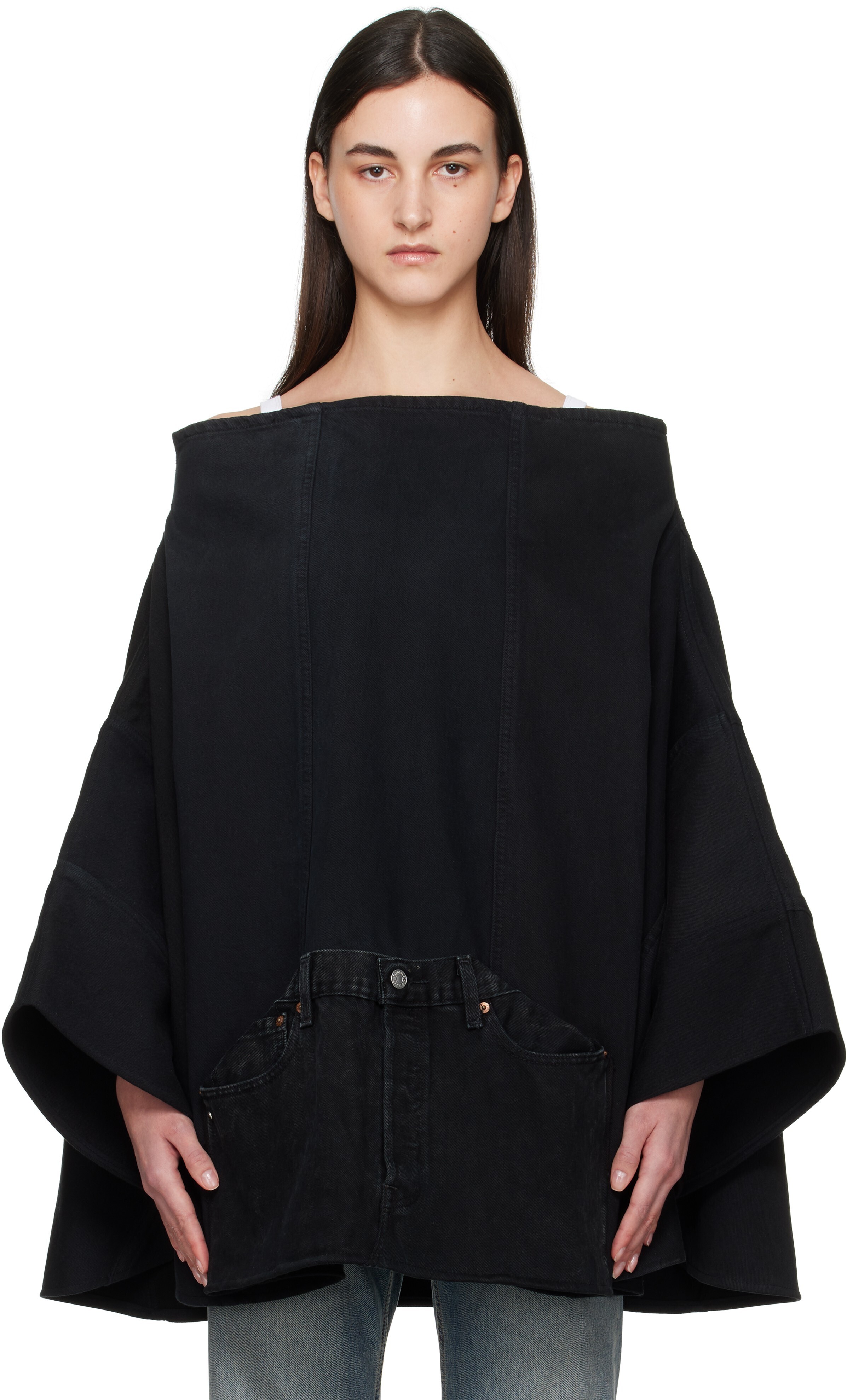 BLESS Nº73 Sweaterponcho Vintage Denim Jacket