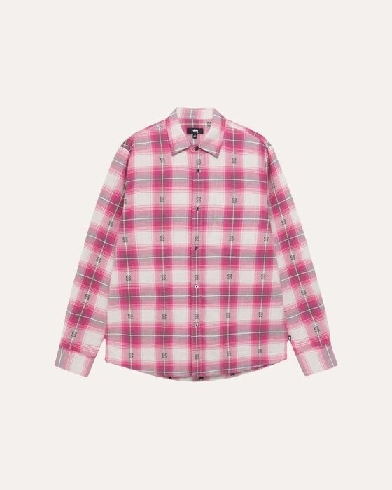 STUSSY MOTIF PLAID SHIRT