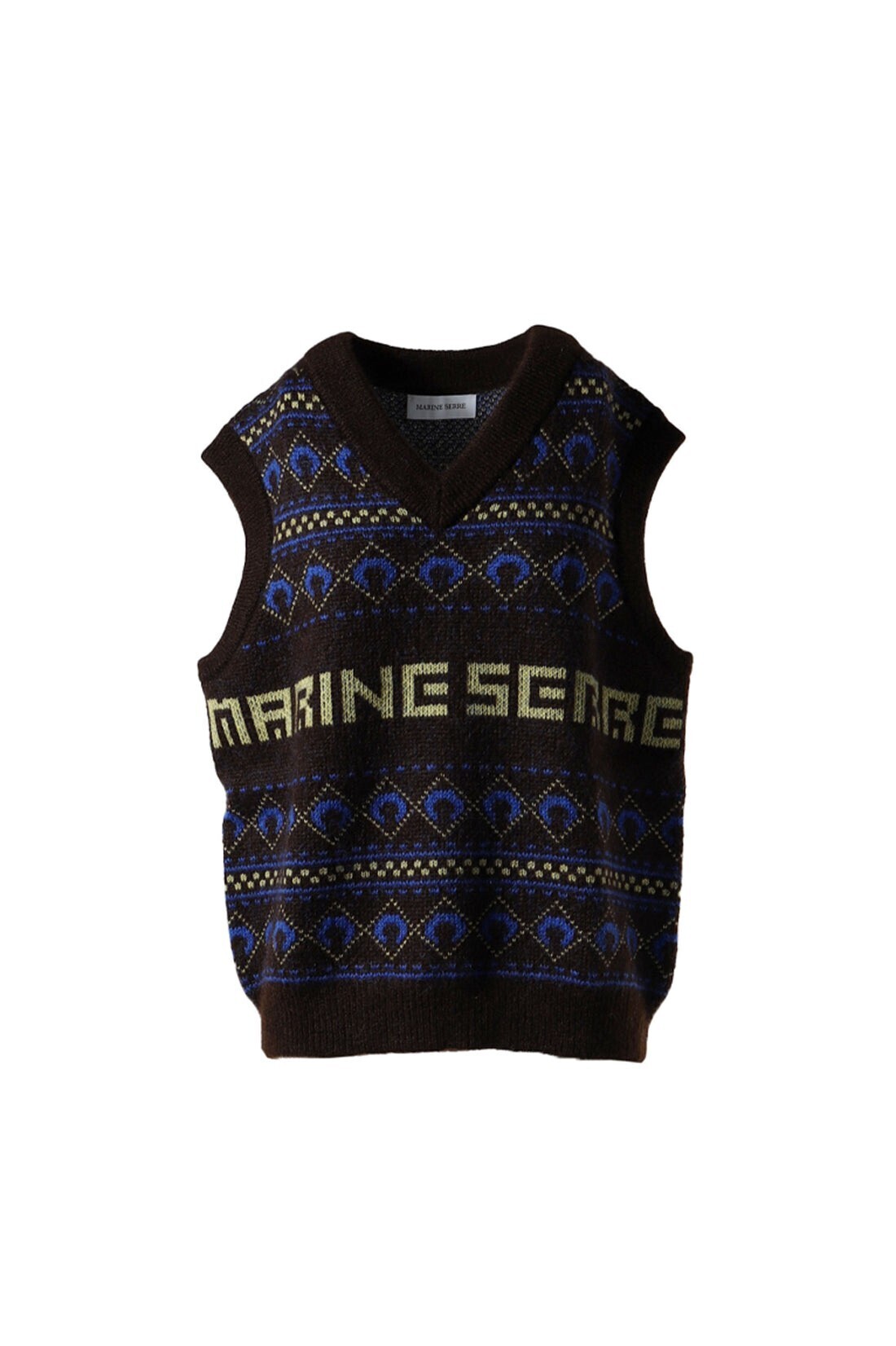 MARINE SERRE MARINE SERRE JACQUARD KNIT VEST / BRW