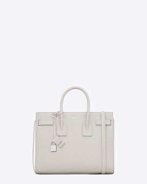 SAINT LAURENT PARIS クラシック サック・ド・ジュール バッグ(スモール/ダブホワイト/グレインレザー)