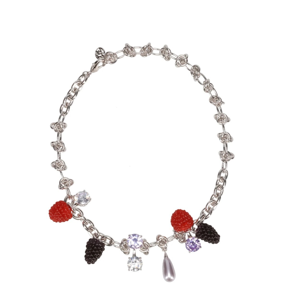 YVMIN BERRIES GEMSTONE LOCK NECKLACE