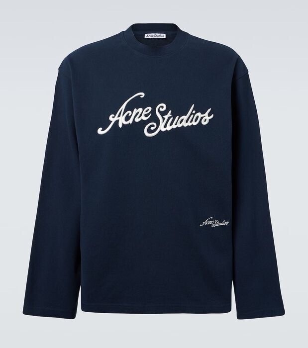 Acne Studios ロゴコットンジャージーTシャツ