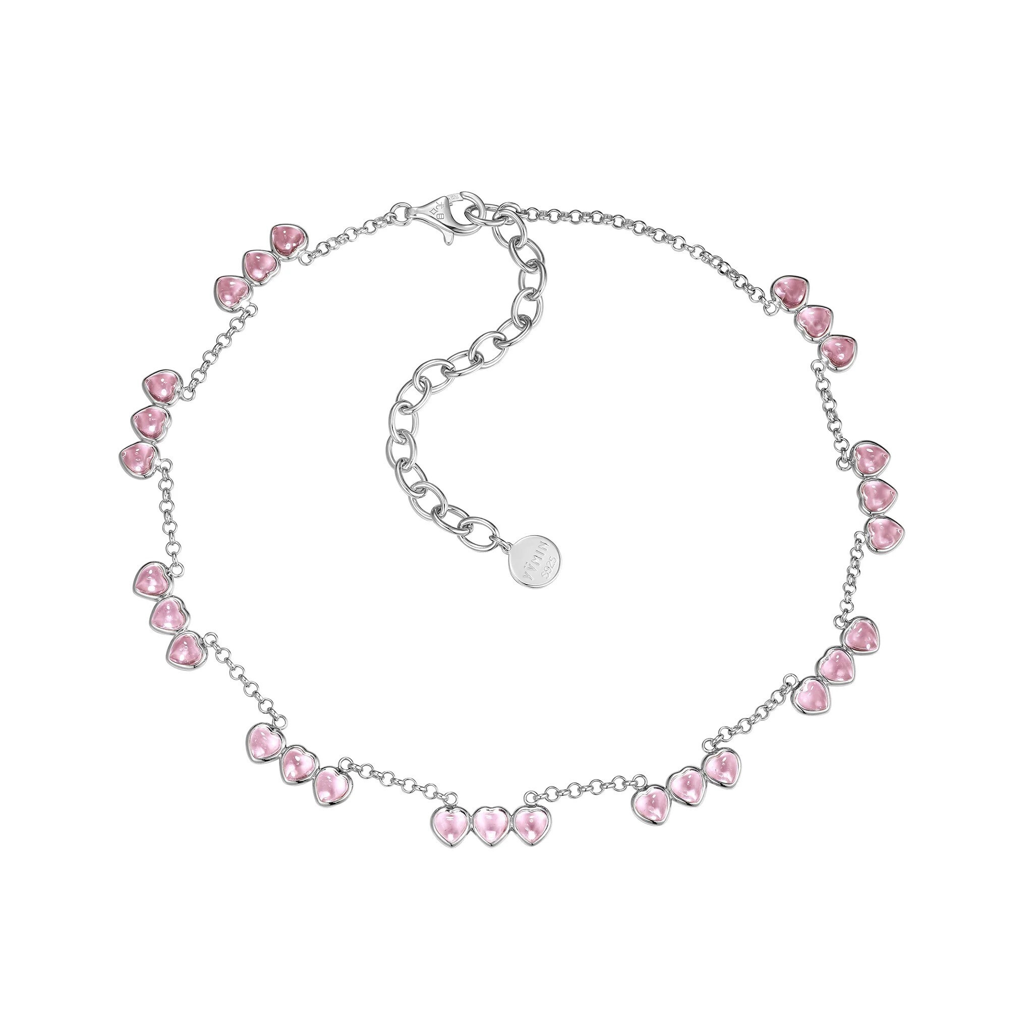 YVMIN ElectricGirl / Triple crystal hearts Necklace