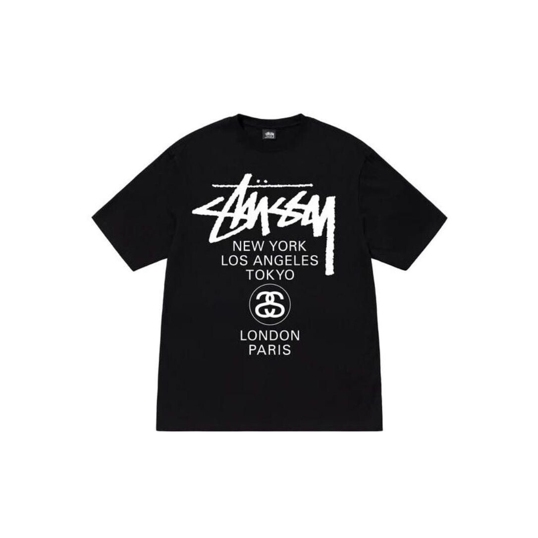 STUSSY グラフィックプリント WORLD TOUR TEE Tシャツ 半袖