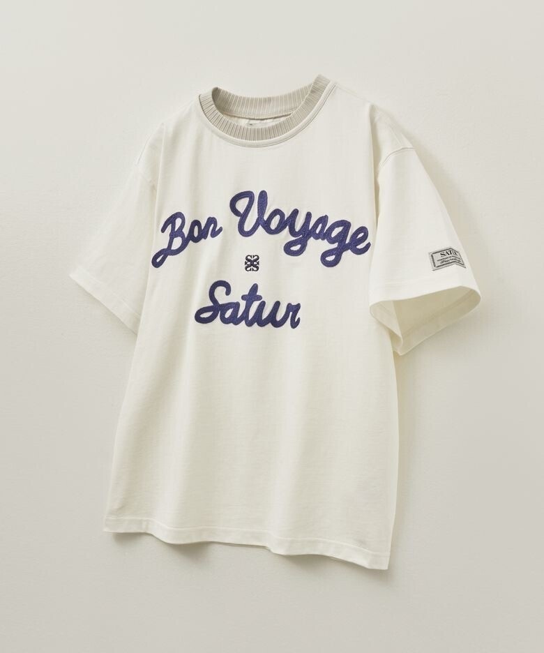 SATUR Setter Logo Embroidered Voyage Short Sleeve T-Shirt