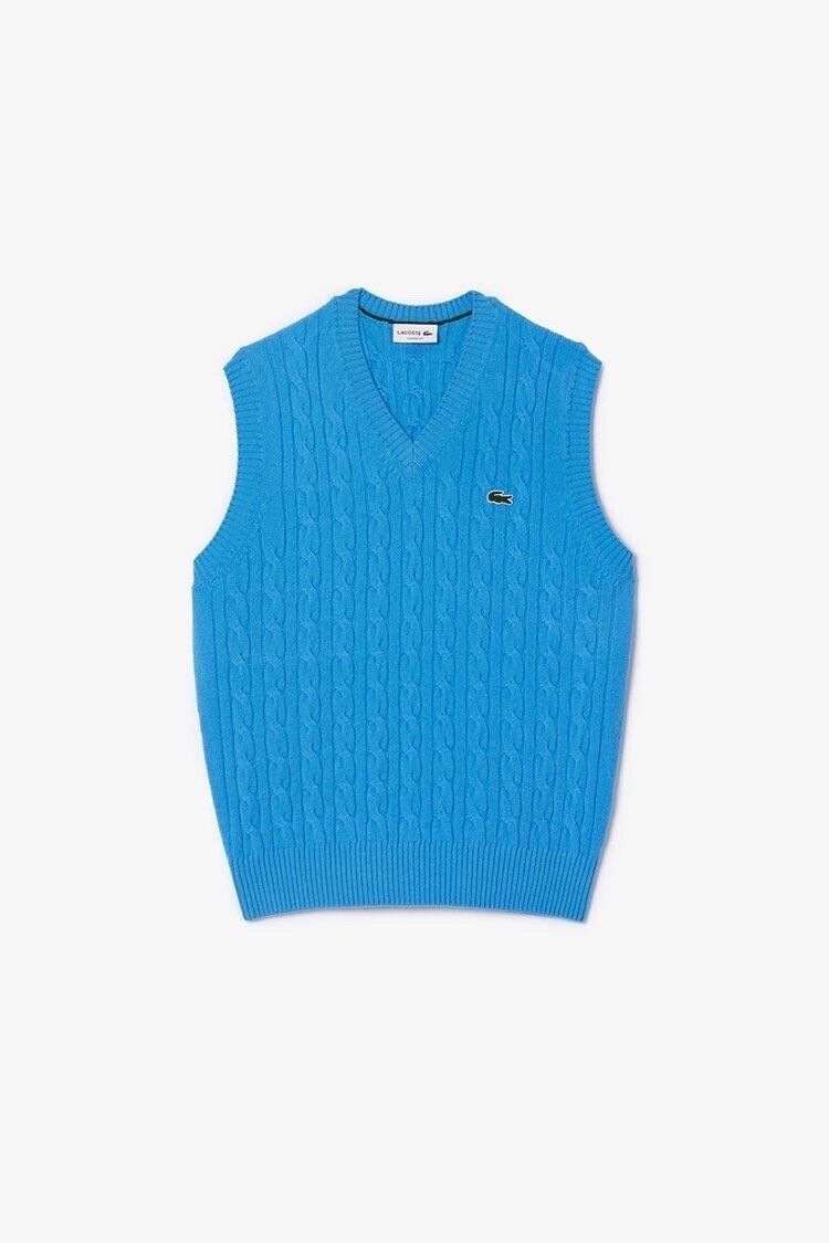 LACOSTE [라코스테] 남성 케이블 V넥 베스트