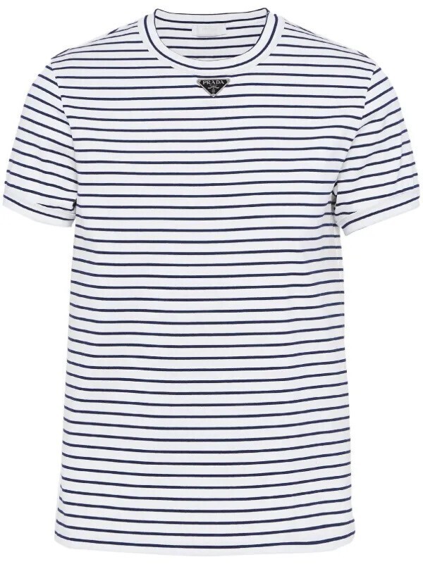 PRADA ロゴ ストライプ Tシャツ