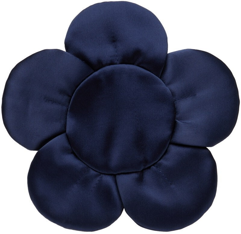 Sandy Liang Navy Petal Wristlet Pouch
