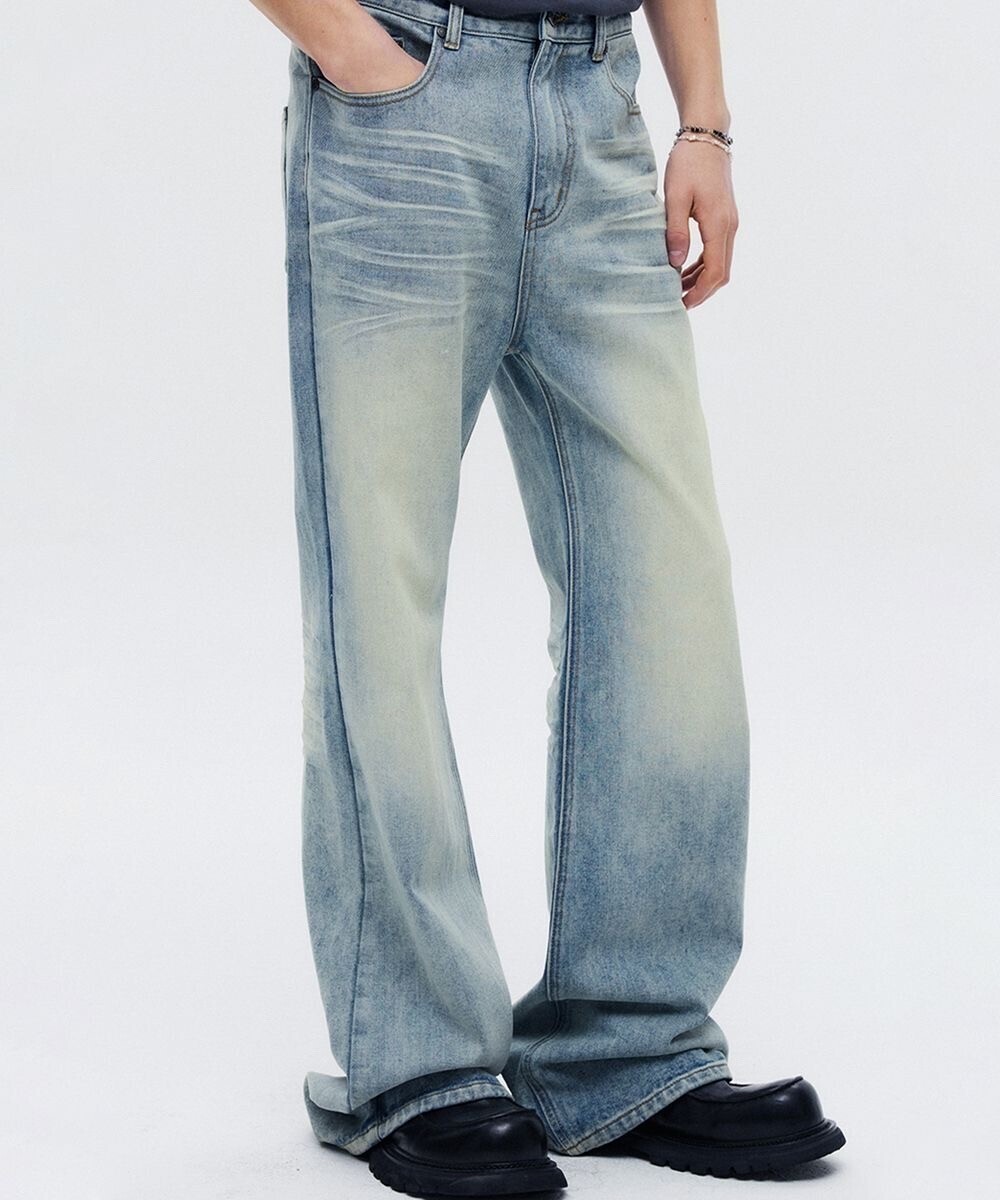 DNSR Signature flare denim pants light blue