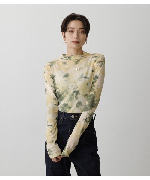 AZUL by moussy MARBLE SHEAR TOPS/マーブルシアートップス