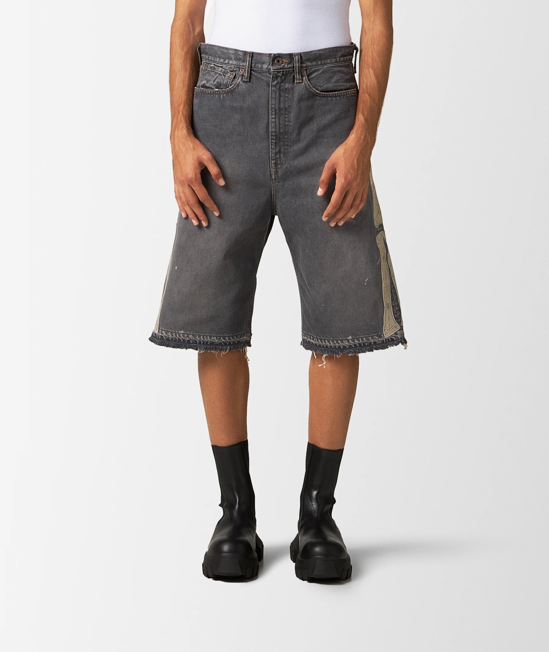 KAPITAL 14oz Bone Denim 5P Shorts