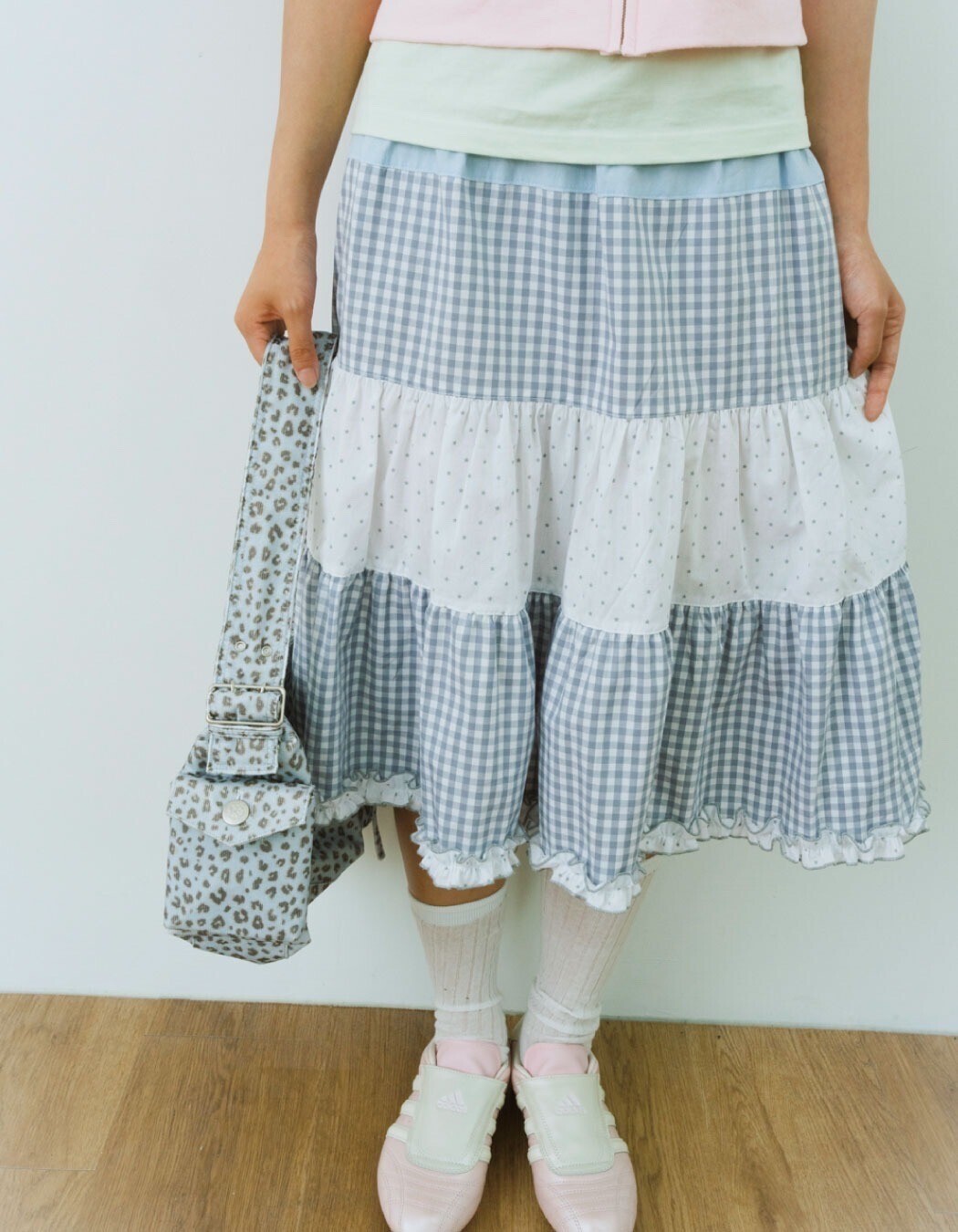 SHAKIRI Powder Cotton Cancan Skirt - Blue