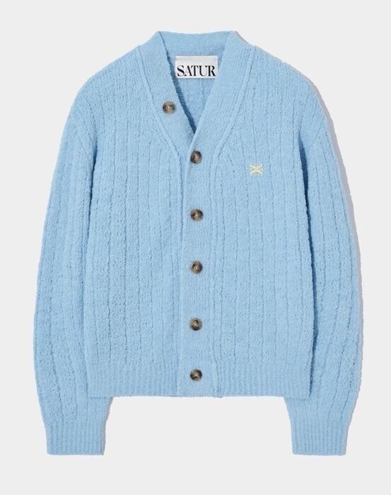 SATUR Faro Over Size Wool Blend Cardigan