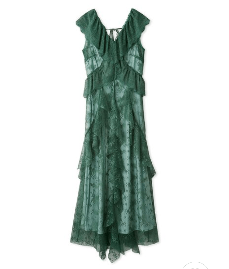 Lily Brown ラッフルフリルチュールドレス