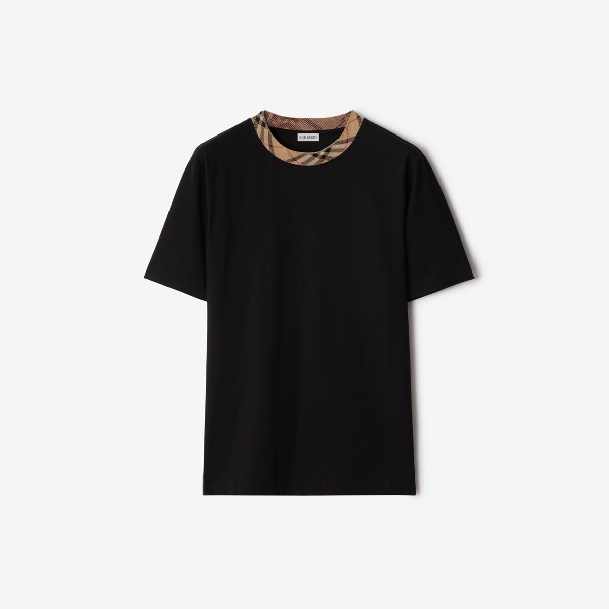 BURBERRY チェックトリム コットンTシャツ