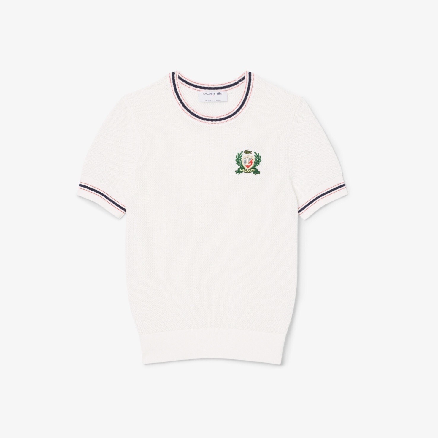 LACOSTE フレンチメイドメッシュニットTシャツ