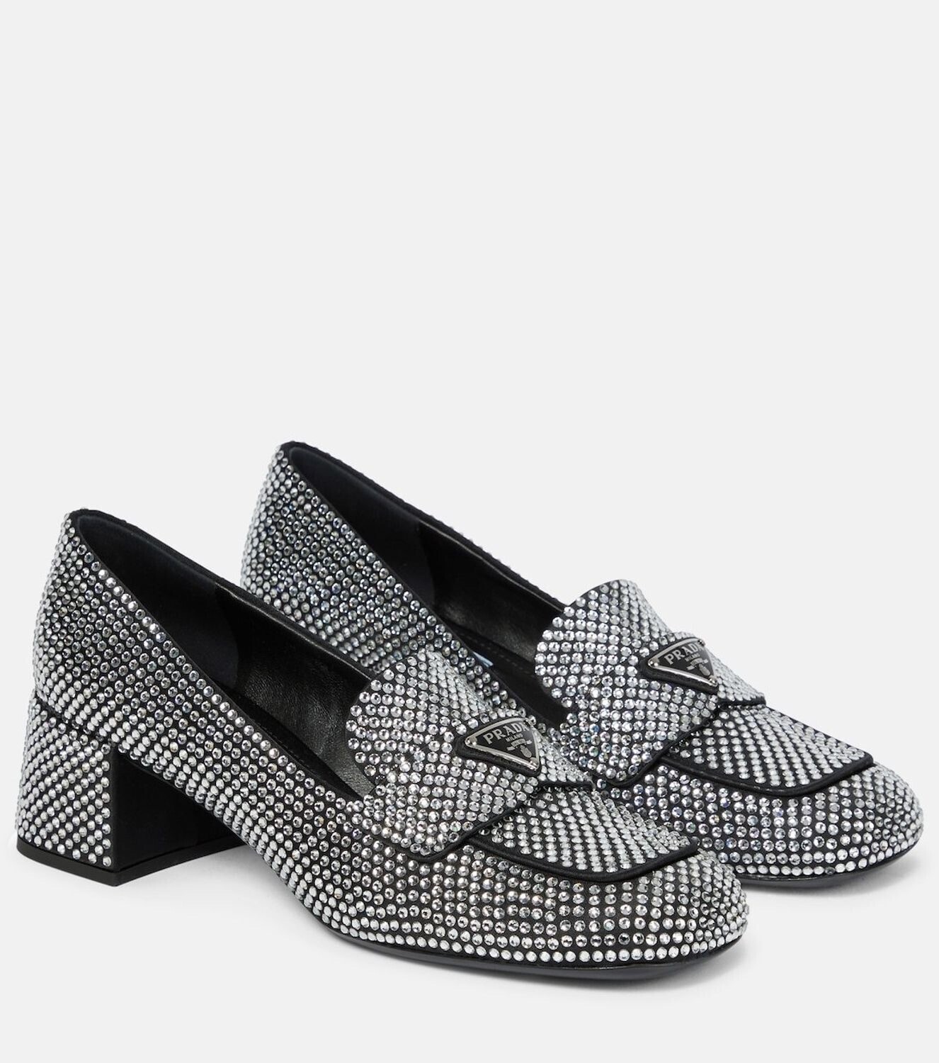 PRADA 50 embellished loafers クリスタル ローファー