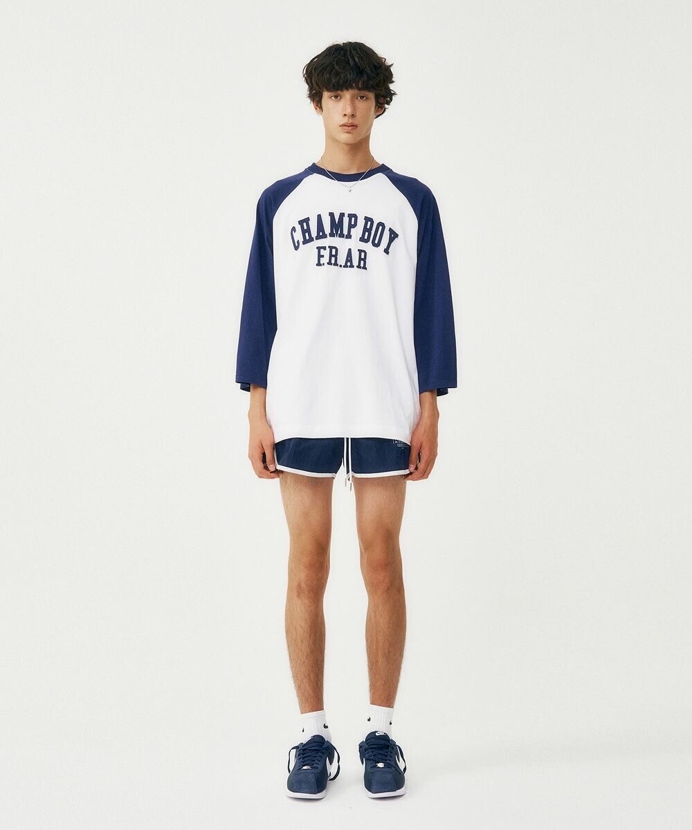 FROM ARLES 90S Skater Raglan T-Shirt / NAVY