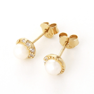 LEMONTREE 非公開【9072-8159-23】LEMONTREE/パール ムーンコレットピアス