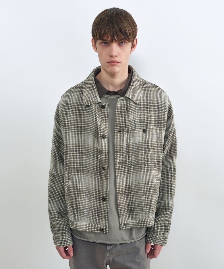 INSILENCE Linen Check Jacket