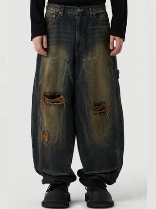 DNSR [JUANHOMMExDNSR] carpenter baggy denim pants