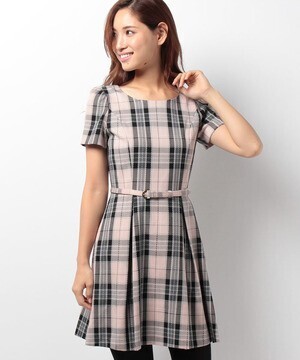 LAISSE PASSE タータンチェックレディワンピース