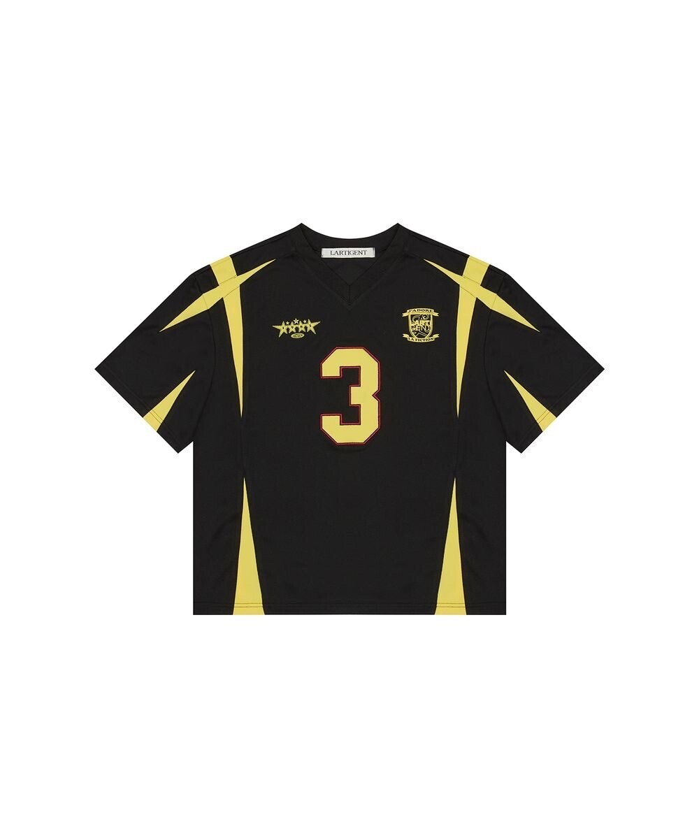 LARTIGENT L17 COLORBLOCK FOOTBALL TOP(BLACK)