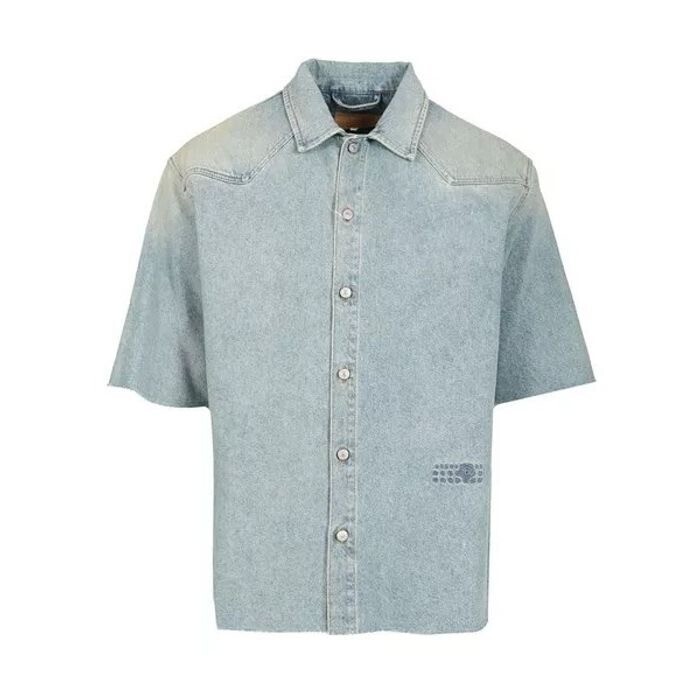 MM6 Maison Margiela デニム半袖シャツ ブルー